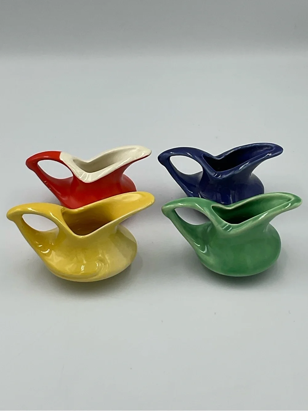 Vintage “Aladdin” Style Miniature Ceramic Creamers - Set of 4